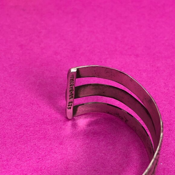 Vintage stacked three level Mexico silver cuff 925 - 00G01A - Picture 3 of 3